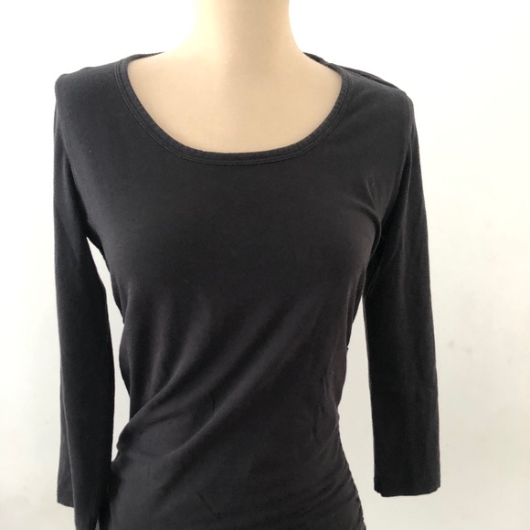 MICHAEL KORS black top 3/4 sleeve Size L runs smaller - Picture 1 of 6